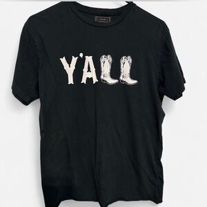 Original Retro Brand Black 'Y'All' Graphic Tee